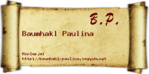 Baumhakl Paulina névjegykártya